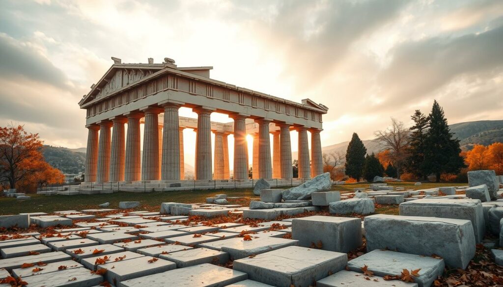 athens ancient ruins november