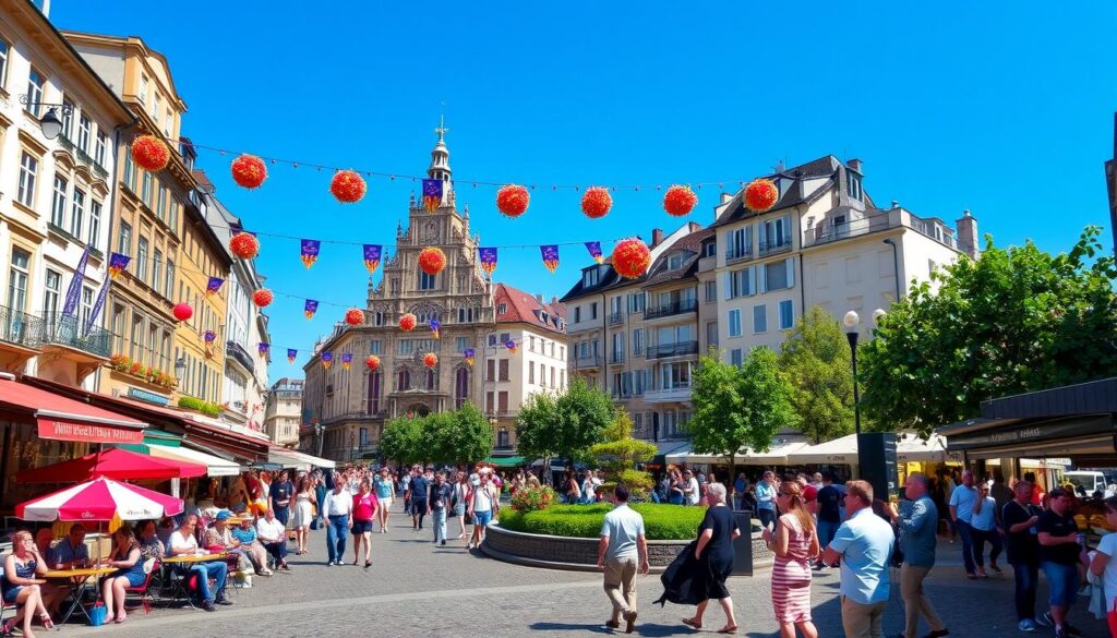 European cities in July